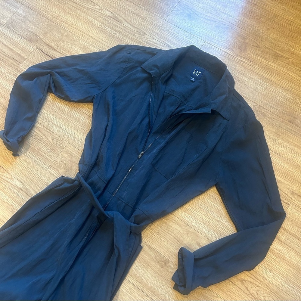 GAP Moonless Night TENCEL™ Lyocell Jumpsuit - Size 8 tall - Picture 7 of 11